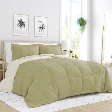 3-Piece Microfiber Reversible Comforter Set